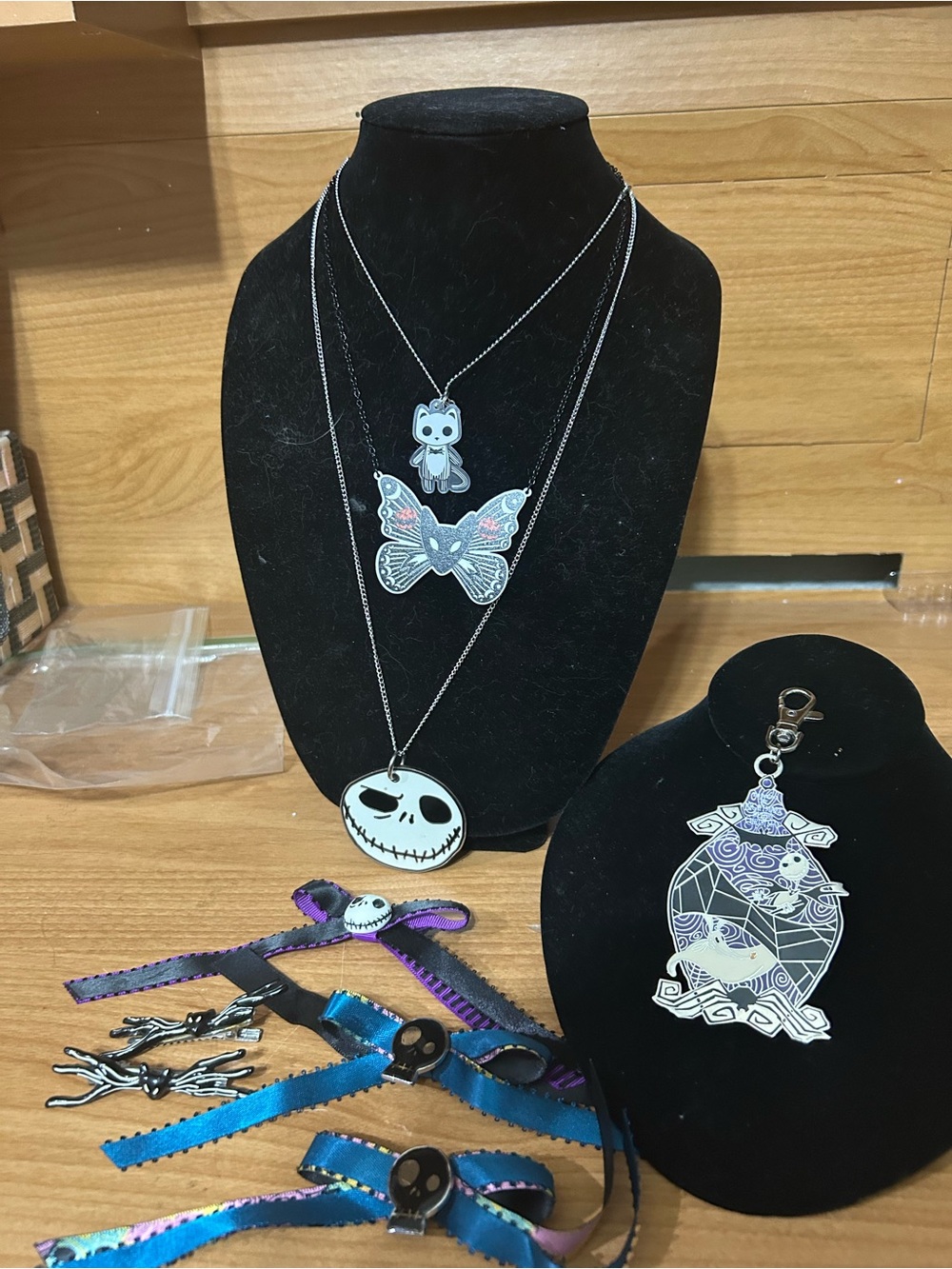 Nightmare before Christmas lot of necklaces and accessories